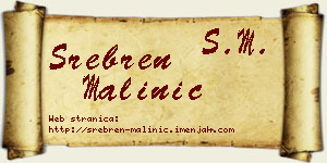 Srebren Malinić vizit kartica